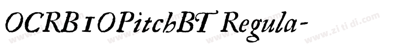 OCRB1OPitchBT Regula字体转换